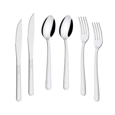 Imagem de Kit - Jogo De Facas, Garfos E Colheres Búzios 180 Peças Em Aço Inox Ibag - Tramontina