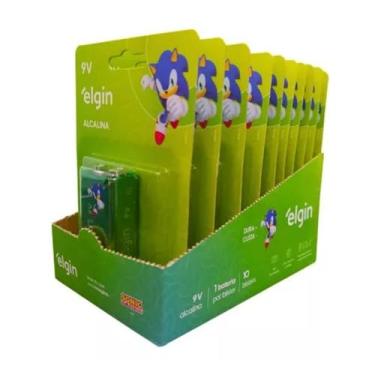 Imagem de Bateria 9v Alcalina Caixa C/ 10 Unidades Elgin - Brinquedos