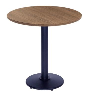 Imagem de Mesa Bistrô Zeta 111,50 Cm (Altura) Com Tampo Em Mdp Redonda 80 Cm Imbuia