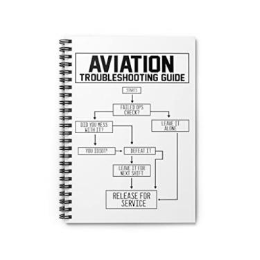 Imagem de Caderno espiral, humorístico, aeronaves, aeronaves, aviador, amante de aviador, hilário, avião, avião, transporte, tamanho único