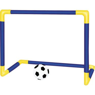 Imagem de Trave e Bola Infantil Chute a Gol Kit com Rede Bomba Brinquedo Futebol Dm Toys DMT5076