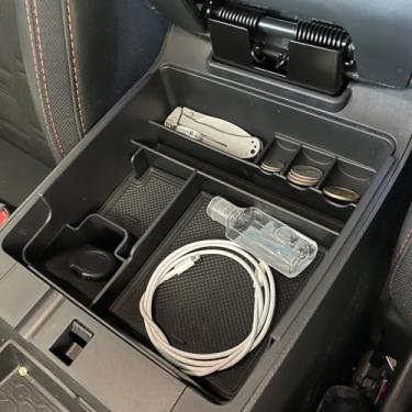 Imagem de YEE PIN Bandeja de console Frontier 2025 2024 2023 2022 – Organizador de console central para Nissan Frontier S/SV/Midnight Edition/PRO-X/PRO-4X