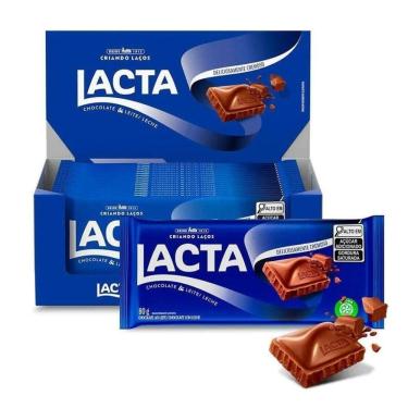 Imagem de Chocolate ao Leite Lacta Kit 17 barras de 80g
