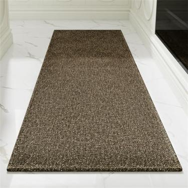 Imagem de Heavyoff Tapetes de cozinha para piso antiderrapante lavável absorvente tapetes de cozinha tapetes laváveis para a frente da pia, lavanderia, corredor marrom, 45,72 cm x 71,12 cm