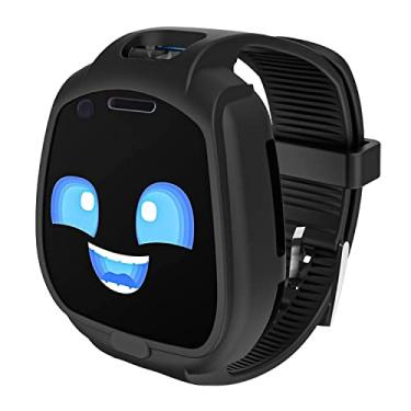 Imagem de Polyjoy Pulseira esportiva compatível com smartwatch robô Little Tikes Tobi 1 2, pulseira de substituição respirável de silicone macio com capa protetora para crianças Tobi Robot Smartwatch, preta