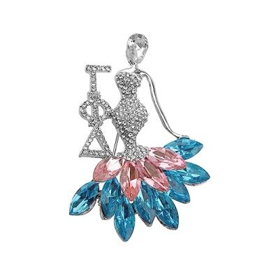 Imagem de CENWA Broche Gamma Phi D Sorority Pin Jewelry Gamma Phi D 1943 Parafernália Presente GPD Irmandade, Metal, Sem pedras preciosas