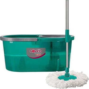 Imagem de Noviça - Mop Balde Original Lava e Seca de 13 Litros com Base Articulada, Esfregão de Microfibra e Sistema Antirespingo, Bettanin
