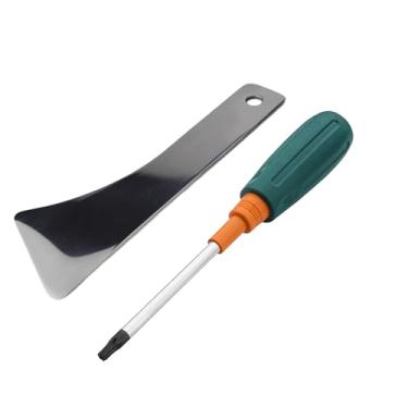 Imagem de Kit de ferramentas de substituição do filtro de ar da cabine: chave de fenda Torx magnética + remoção de barra de aço para Tesla Model 3 Y e BMW e Mercedes painel interno painel de ventilação console