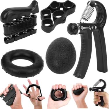 Imagem de Kit 5 Peças para Fortalecimento das Mãos, Dedos, Punhos e Exercícios de Fisioterapia, bolinha de fisioterapia para mão, exercitar mãos.