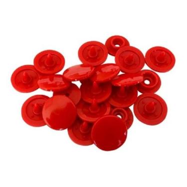 Imagem de Botão De Pressão Colorido Original Ritas 100 Unidades, Vermelho