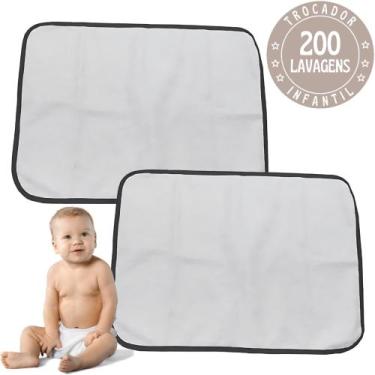 Imagem de 2 pcs Trocadores Portáteis 70x50 Bebê Absorvente Acolchoado Multiuso -