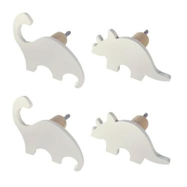 Imagem de 4 Ganchos de parede Dinossauros infantil safari mochila - SOUVENIR DEC