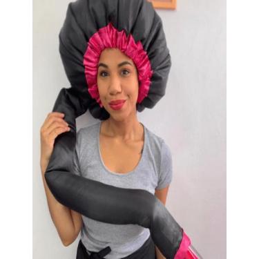 Imagem de touca de cetim Touca Difusora cetim Toca Difusora de Cetim Secadora - 