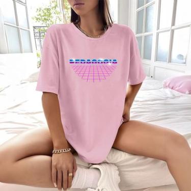 Imagem de Camisa Camiseta Feminina Estampada Pedagogia Retro 100% Algodão Fio 30