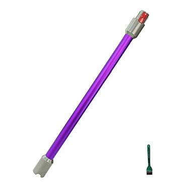 Imagem de EZ SPARES Varinha de extensão de liberação rápida, compatível com aspirador de pó sem fio Dyson V7, V8, V10 e V11, substituição de varinha a vácuo, tubo de alumínio com tinta spray (Roxo)