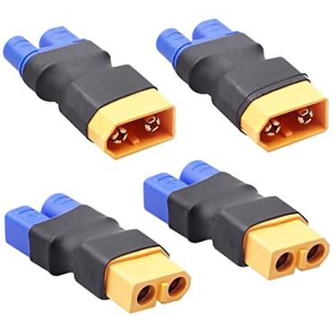 Imagem de Youme 4pcs EC5 to XT60 Adapter Male Female Connector Plug Set Compatible with Arrma E-flite RC Car Truck Airplane Lipo Battery ESC Balance Charger Motor Controller