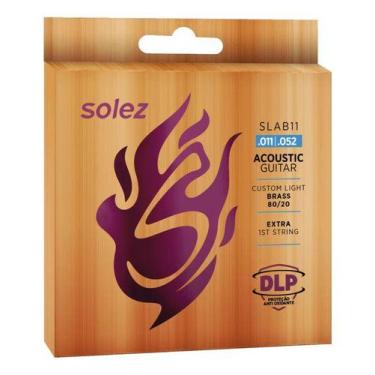 Imagem de Encordoamento Violao Aço Solez Slab11 Brass 011/052 Dlp