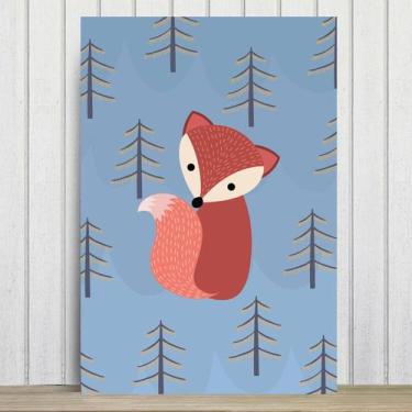 Imagem de Placa Decorativa MDF Infantil Raposinha 3 30x40cm - Quartinhos