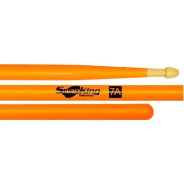 Imagem de Baqueta Spanking Linha Luminosa 7A Clássica Laranja Fluorescente (4116