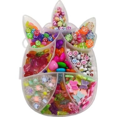Imagem de 5 Estojo Miçanga Infantil Colorida Montar Pulseira Colar 104 - Evolver