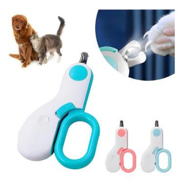 Imagem de Tesoura P/ Pets Alicate Cortador De Unha Segurança Led - ZEM