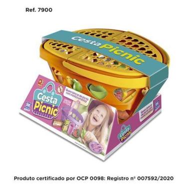Imagem de Brinquedo Cesta De Picnic Colors Com 14 Acessórios - Zuca Toys