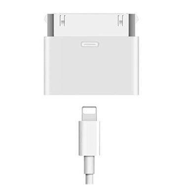 Imagem de Adaptador de 30 pinos para Lightning, certificado Apple MFi de 30 pinos macho para fêmea de 8 pinos conversor de sincronização de carregamento para estações de ancoragem de 30 pinos e mais compatível com iPhone 4/4s/iPad/iPod Touch (sem áudio)