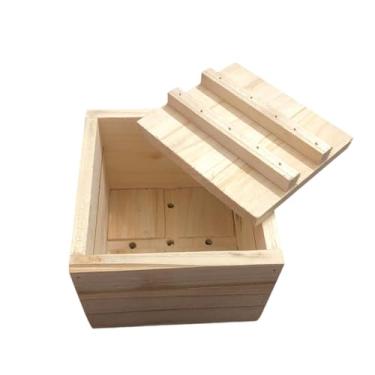 Imagem de IEUDNS Prensa de tofu de madeira, prensa de queijo, faça você mesmo, ferramenta de fabricação de coalhada de feijão, para casa, folha de feijão, 11.5 Cm X 10.5 Cm X