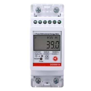 Imagem de Medidor de Energia KWh Monofásico Com RS485, Monitor de Consumo de Energia, Medição Bidirecional para Energia Solar e Armazenamento de Bateria, Medidor de Eletricidade KWh Com