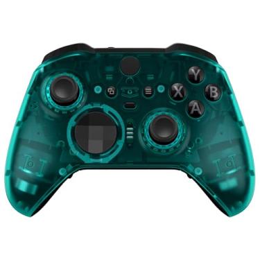 Imagem de eXtremeRate Capa de placa frontal de substituição verde esmeralda para Xbox One Elite Controller Series 2 (modelo 1797), capa frontal personalizada DIY e anéis de destaque para Xbox Elite Series 2