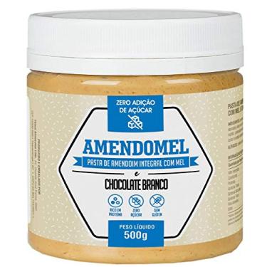 Imagem de Pasta De Amendoim Integral Chocolate Branco Amendomel 500g - Thiani Alimentos