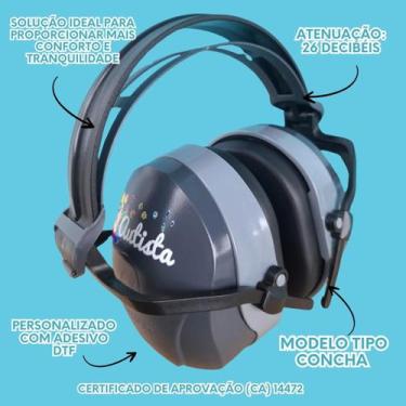 Imagem de Abafador de Ruido para Autistas cor Cinza Proteção de 26 db - Coleção 