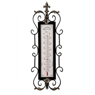 Imagem de Termômetro de Parede em Metal e Ferro Forjado - Área Externa e Interna
