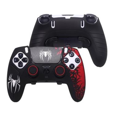 Imagem de Ivyueen Capa de silicone antiderrapante para controle sem fio Playstation 5 PS5 Edge e capa protetora para controle de toque para controle DualSense Edge