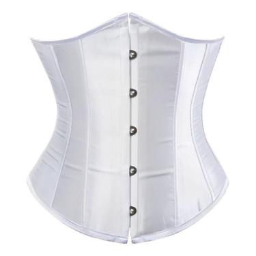 Imagem de Corset Underbust Cetim Espartilho Cinta Modeladora Afina Cintura - Mod