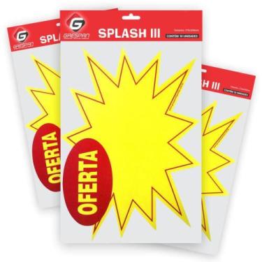 Imagem de Cartaz para Marcação SPLASH Oferta Grande 276X200MM Amarelo Pacote com