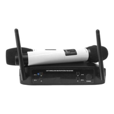 Imagem de Microfone Duplo Sem Fio Profissional Ls916 Branco - Leson