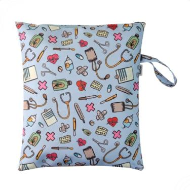 Imagem de Bolsa necessaire personalizada enfermagem Porta Jaleco - (AZUL)