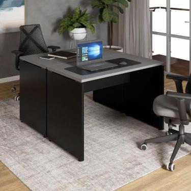 Imagem de Mesa Escritório 2 Lugares 1,10m x 1,40m Pés Painel F5 Office - F5 Offi