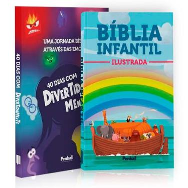 Imagem de Kit Devocional  40 Dias Com Divertidamente + Bíblia Infantil Bichos na