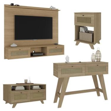 Imagem de Painel 72 Pol Aparador 2 Mesas TR4 Carvalho ARLY - Milani Store, Carva