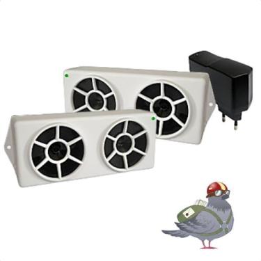 Imagem de Repelente de Pombos Ultrassônico REP02 Afasta Pombo Varanda Telhado Qu