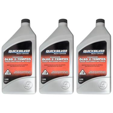 Imagem de Óleo Náutico Quicksilver TCW3 Original Motores Popa 3 Litros