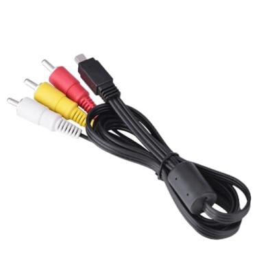 Imagem de Cabo AV Mini USB para 3 cabos de substituição, cabo de câmera, para câmera para TV, 1,2 m, para IXUS 990 é 980 é 970, com função Plug and Play