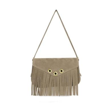 Imagem de Bolsa Feminina Clutch Franja Alça de Ombro Ajustável Lançamento - A.L.