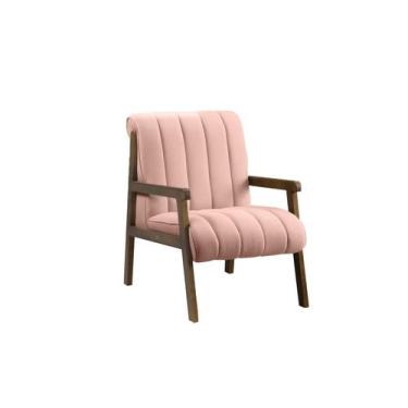 Imagem de Poltrona Cadeira Estofada Para Sala de Jantar e Estar Sabrina Bouclê -