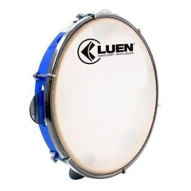 Imagem de Pandeiro Luen 10" Pele Leitosa ABS - 40062, Cor 40062 azul
