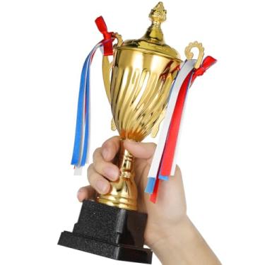 Imagem de POPETPOP Taça Troféu de Ouro - Troféu 11,4 para Prêmios, Troféu de Metal para Campeonatos Esportivos, Competições de Prêmios, Lembranças de Festa para Adultos e Crianças