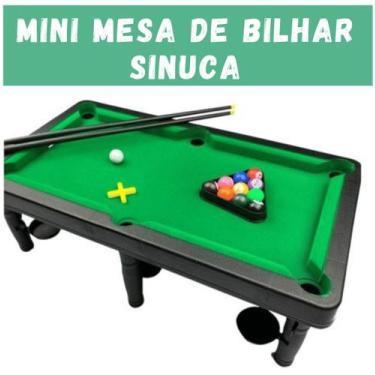 Imagem de Brinquedo Mini Mesa De Bilhar Sinuca Snooker Com 2 Tacos - DDG TOYS