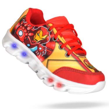 Imagem de Tenis Masculino Infantil Led Luzinha Homem de Ferro - Vick Kids, 29, V